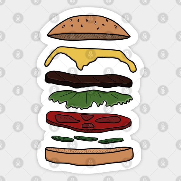 colored burger layers Sticker by danas_fantasy